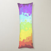 Coussins Longs Drapeau de fierté Neurogenre Abstrait BoHo Psychéd (Dos (Vertical))