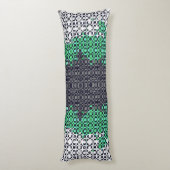 Coussins Longs Drapeau de fierté Neutrois Abstrait Pixelisé Tripa (Dos (Vertical))