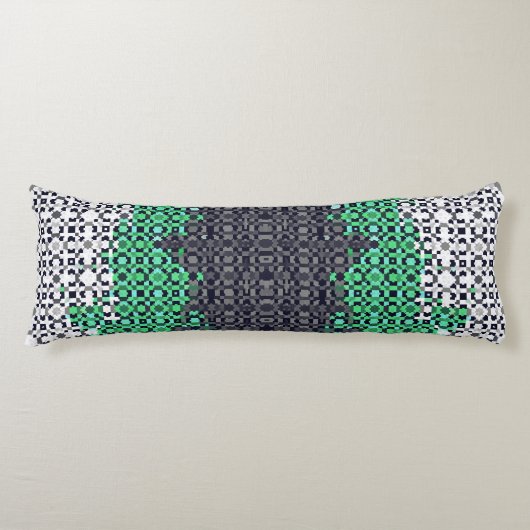 Coussins Longs Drapeau de fierté Neutrois Abstrait Pixelisé Tripa (Devant)