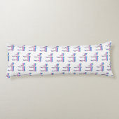 Coussins Longs Drapeau de fierté trans Chai (Dos)