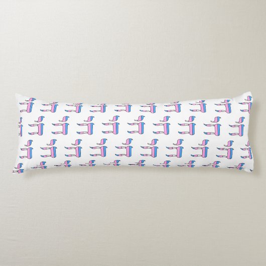 Coussins Longs Drapeau de fierté trans Chai (Devant)