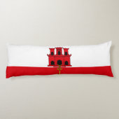 Coussins Longs Drapeau de Gibraltar (Dos)