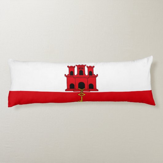 Coussins Longs Drapeau de Gibraltar (Dos)