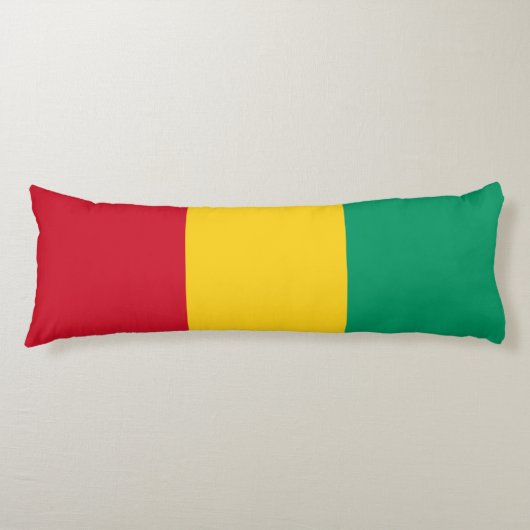 Coussins Longs Drapeau de Guinée (Devant)
