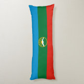 Coussins Longs Drapeau de Karatchaïévo-Tcherkessie (Dos (Vertical))