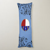 Coussins Longs Drapeau de la Caroline du Nord (Dos (Vertical))