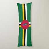 Coussins Longs Drapeau de la Dominique (Dos (Vertical))