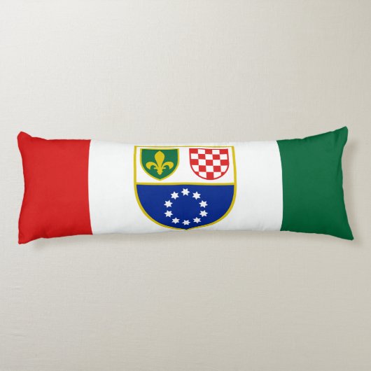 Coussins Longs Drapeau de la Fédération de Bosnie (Dos)