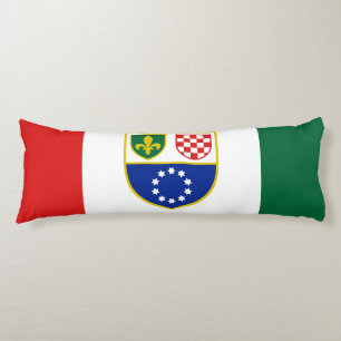 Coussins Longs Drapeau de la Fédération de Bosnie-Herzégovine