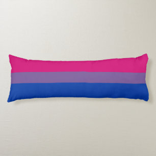 Coussins Longs Drapeau de la fierté bisexuelle