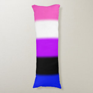 Coussins Longs Drapeau de la Fierté Genderfluide