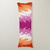 Coussins Longs Drapeau de la fierté lesbienne Abstraite (Devant (Vertical))