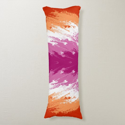 Coussins Longs Drapeau de la fierté lesbienne Abstraite (Devant (Vertical))