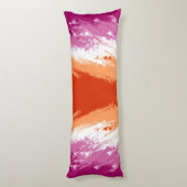 Coussins Longs Drapeau de la fierté lesbienne Abstraite (Dos (Vertical))