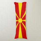 Coussins Longs Drapeau de la Macédoine du Nord (Devant (Vertical))