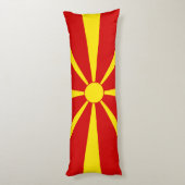 Coussins Longs Drapeau de la Macédoine du Nord (Dos (Vertical))