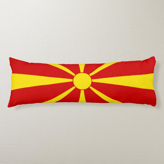 Coussins Longs Drapeau de la Macédoine du Nord (Devant)