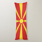 Coussins Longs Drapeau de la Macédoine du Nord (Dos (Vertical))