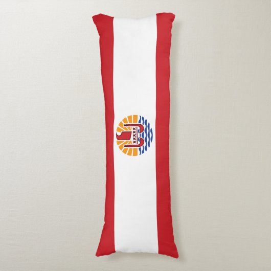 Coussins Longs Drapeau de la Polynésie française (Devant (Vertical))