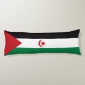 Coussins Longs Drapeau de la République démocratique arabe sahrao (Dos)