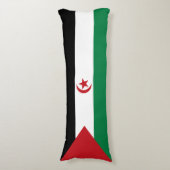 Coussins Longs Drapeau de la République démocratique arabe sahrao (Devant (Vertical))