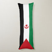 Coussins Longs Drapeau de la République démocratique arabe sahrao (Dos (Vertical))