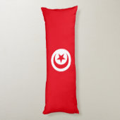 Coussins Longs Drapeau de la Tunisie (Dos (Vertical))