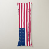 Coussins Longs Drapeau de l'atoll de Bikini Patriotique (Devant (Vertical))