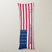 Coussins Longs Drapeau de l'atoll de Bikini Patriotique (Dos (Vertical))