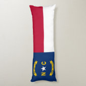 Coussins Longs Drapeau de l'État de Caroline du Nord (Dos (Vertical))
