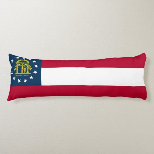 Coussins Longs Drapeau de l'État de Géorgie (Devant)