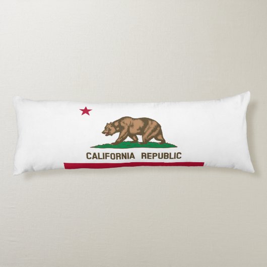 Coussins Longs Drapeau de l'État de la République de Californie (Dos)