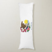 Coussins Longs Drapeau de l'État de l'Illinois (Devant (Vertical))