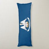 Coussins Longs Drapeau de l'État de Louisiane (Dos (Vertical))