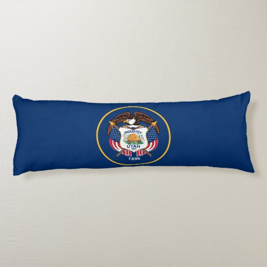 Coussins Longs Drapeau de l'État de l'Utah (Dos)