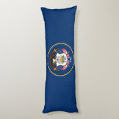 Coussins Longs Drapeau de l'État de l'Utah (Dos (Vertical))