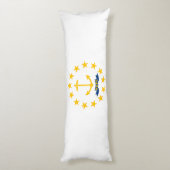 Coussins Longs Drapeau de l'État de Rhode Island (Dos (Vertical))