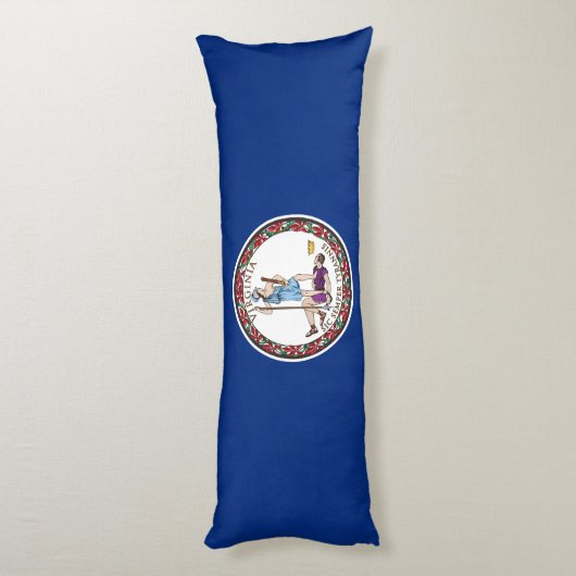 Coussins Longs Drapeau de l'État de Virginie (Dos (Vertical))