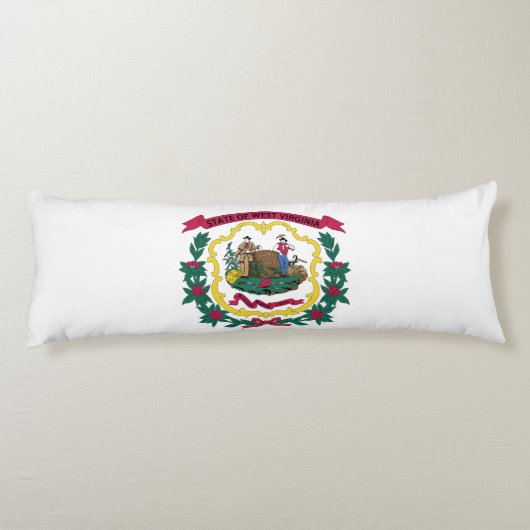 Coussins Longs Drapeau de l'État de Virginie occidentale (Dos)