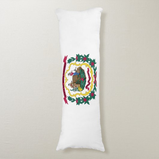 Coussins Longs Drapeau de l'État de Virginie occidentale (Devant (Vertical))