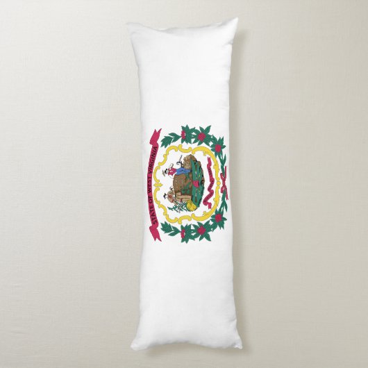 Coussins Longs Drapeau de l'État de Virginie occidentale (Dos (Vertical))