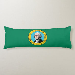 Coussins Longs Drapeau de l'État de Washington