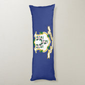 Coussins Longs Drapeau de l'État du Connecticut (Dos (Vertical))