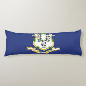 Coussins Longs Drapeau de l'État du Connecticut (Devant)