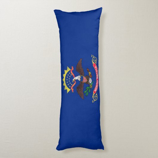 Coussins Longs Drapeau de l'État du Dakota du Nord (Dos (Vertical))
