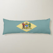 Coussins Longs Drapeau de l'État du Delaware (Devant)