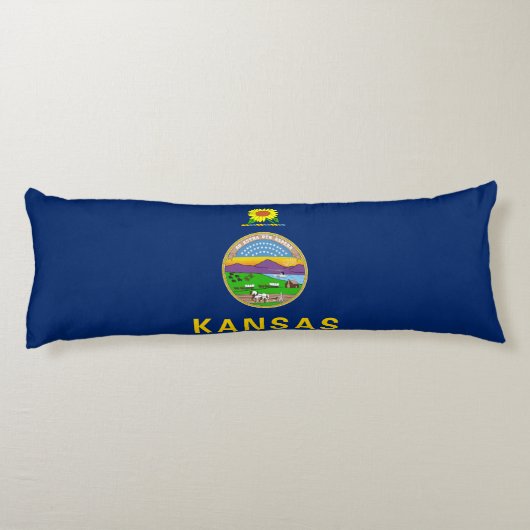 Coussins Longs Drapeau de l'État du Kansas (Dos)