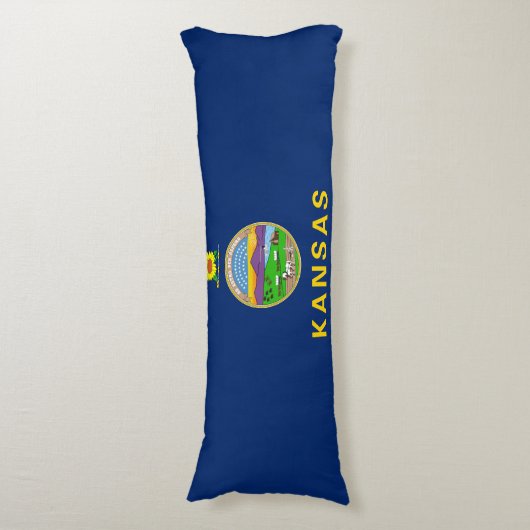Coussins Longs Drapeau de l'État du Kansas (Devant (Vertical))