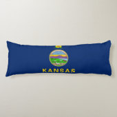Coussins Longs Drapeau de l'État du Kansas (Devant)