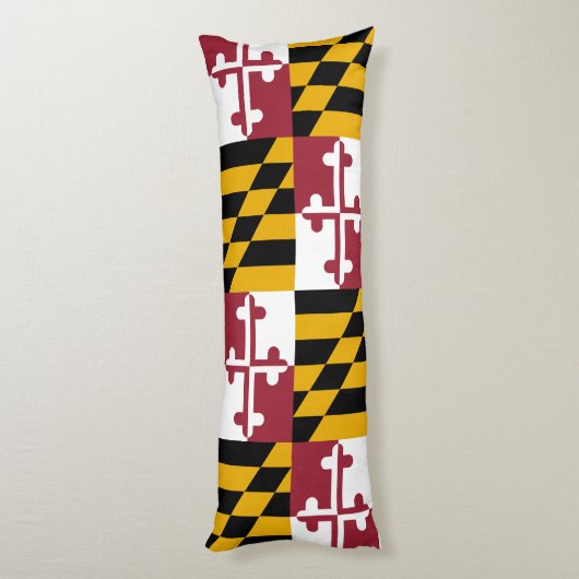 Coussins Longs Drapeau de l'État du Maryland (Dos (Vertical))